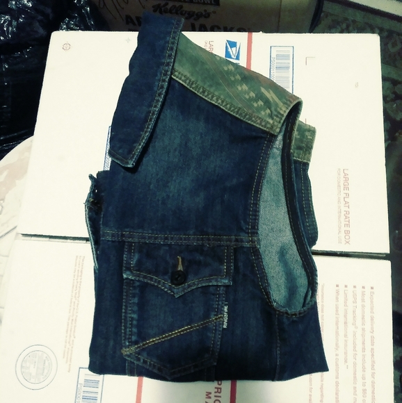 🐴VINTAGE AMERICAN EAGLE JEANS VEST,SIZE L,GIFT🎁GIVING ITEM.👔👖 - Picture 6 of 6